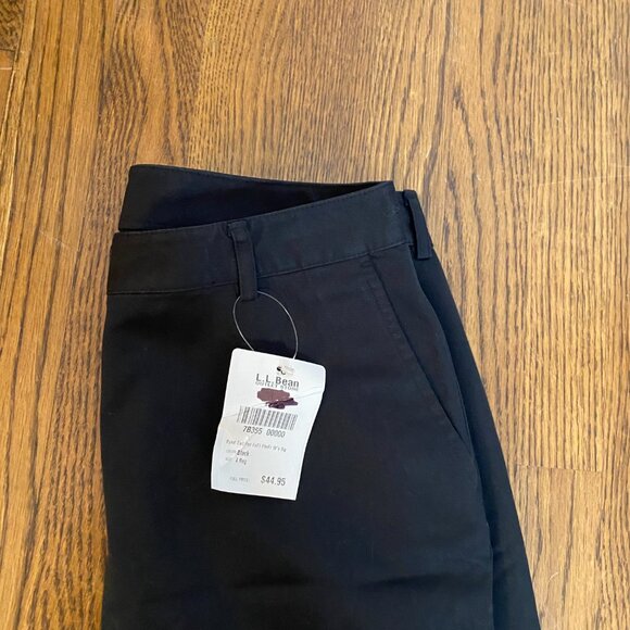 Lot of (2) L.L. Bean Favorite Fit size 4 Reg black & khaki cotton NWT - Picture 8 of 9